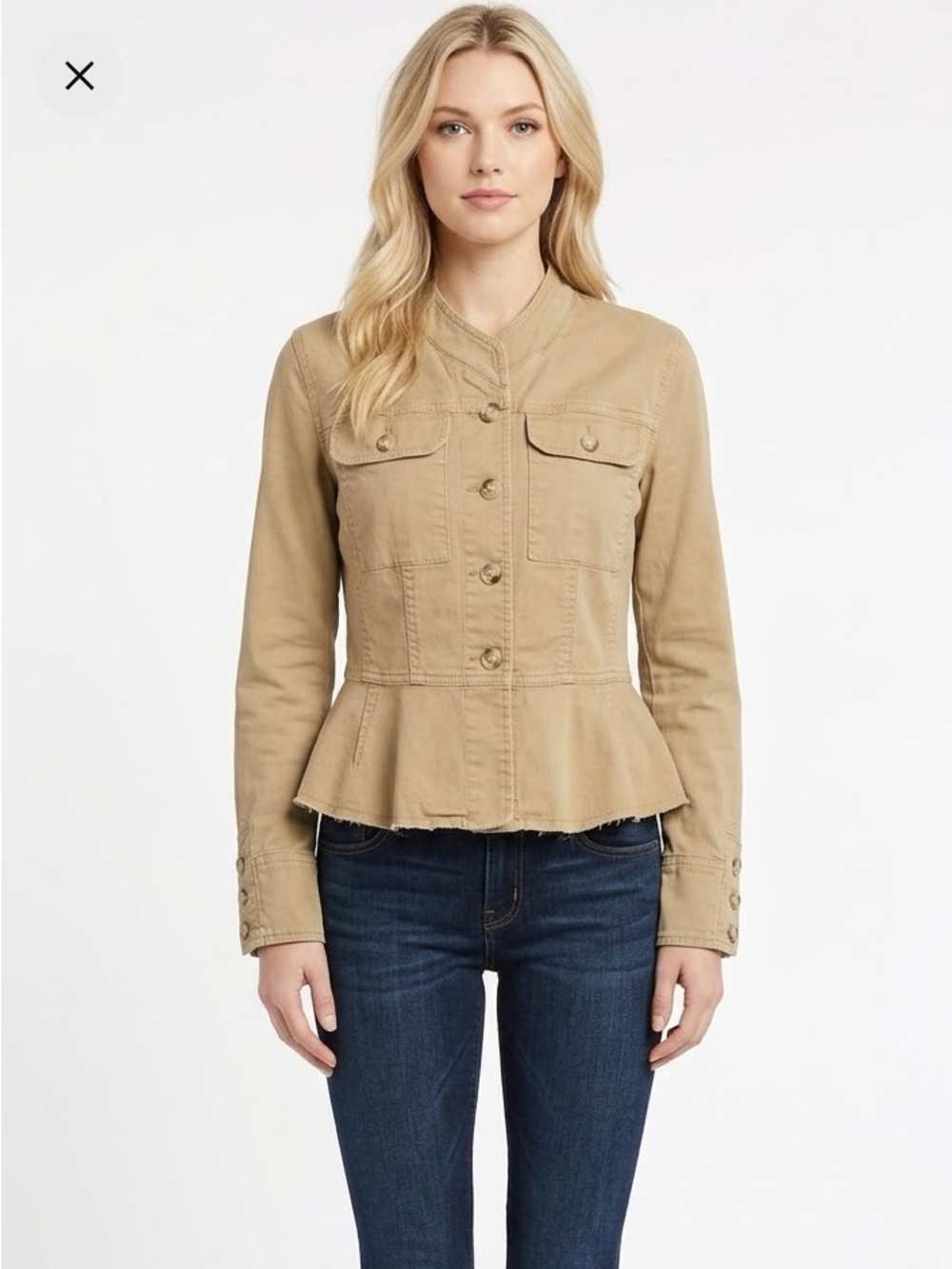Cabi tan utility jacket size large